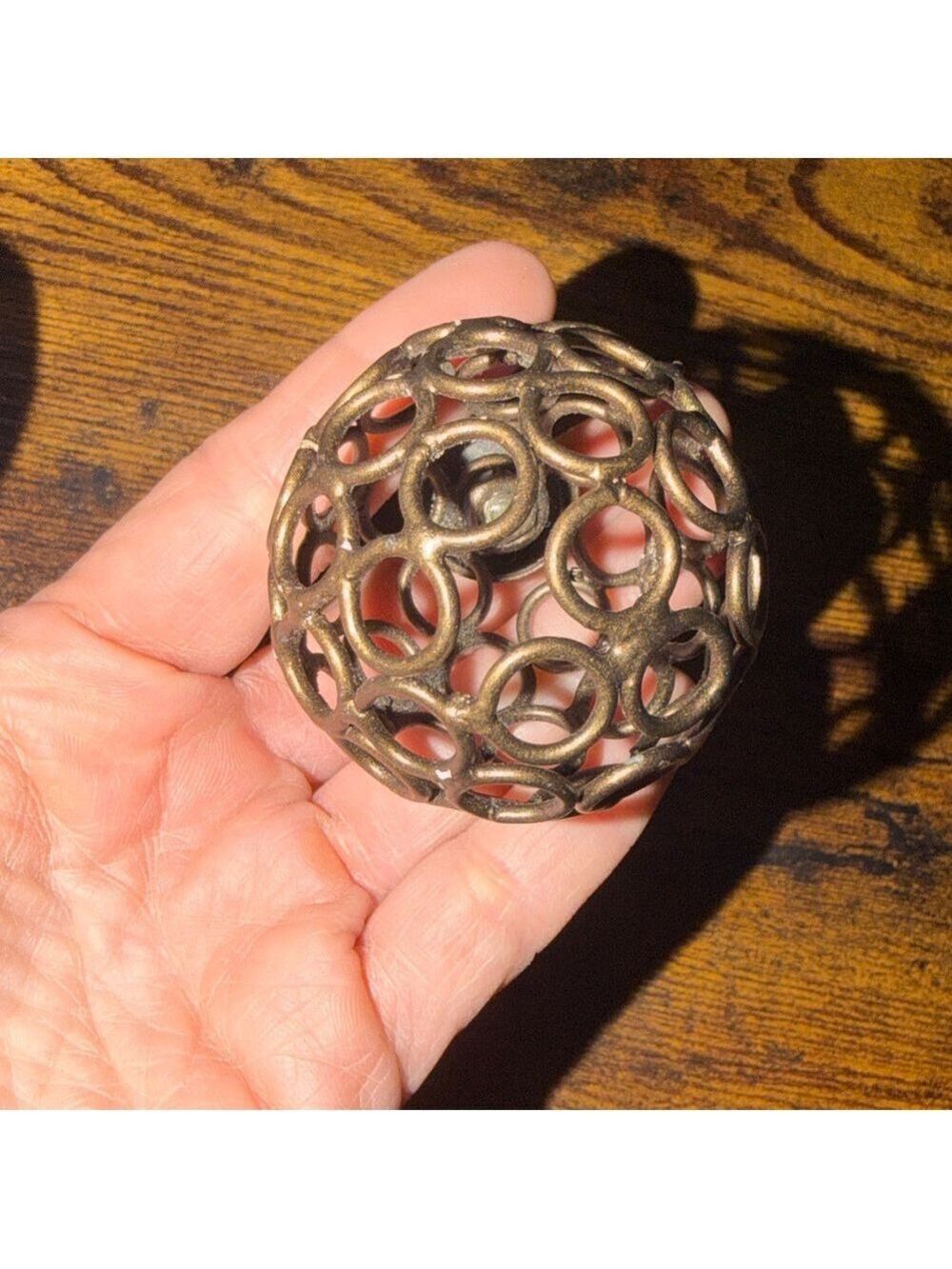 Vintage drawer pull • bronze metal color abstract drawer handle pull